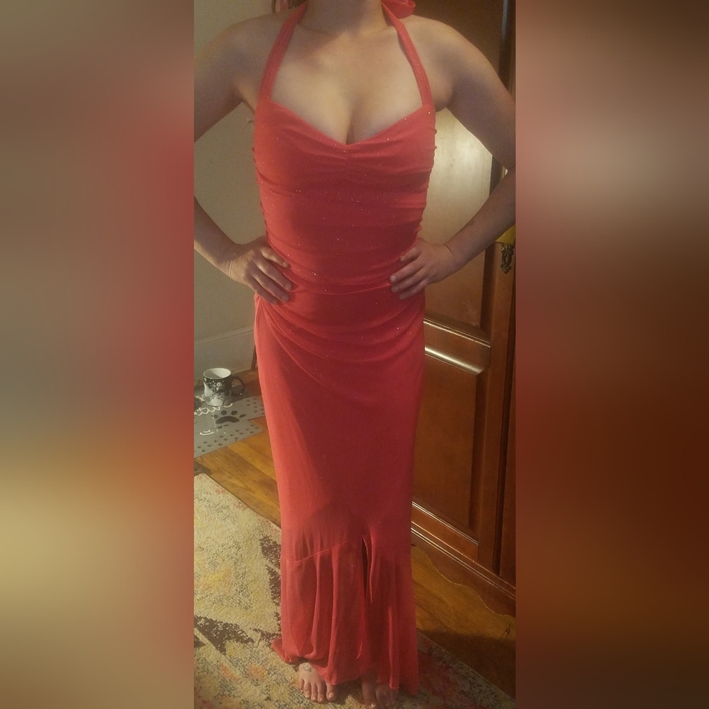 PRETTY PINK PROM DRESS!!